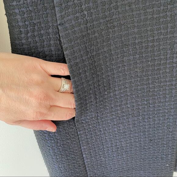 Reiss Textured Navara Navy Overcoat small - Picture 4 of 10